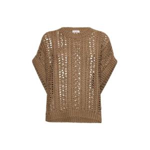BRUNELLO CUCINELLI 오픈워크 코튼 니트 조끼 1841317