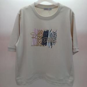 Latium HC06 플레져스트링 5부소매 깔끔한 데일리 라운드 반팔 티블라우스 T2523ts02B