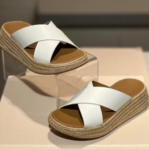 핏플랍 25S/S F-모드 에스파듀 여성 플랫폼 슬라이드 FFSO5E240WT 화이트