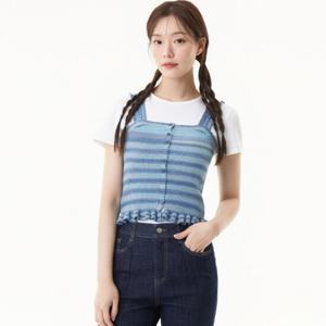플라스틱아일랜드  (PR2KV461) 멀티스트라이프 뷔스티에 베스트