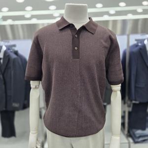 [앤드지]기본핏 투톤배색 카라넥 반팔티 JBSF2ET1104 BR