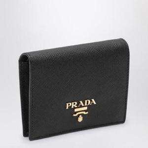 PRADA 블랙 사피아노 가죽 소형 지갑 1MV204QWA/Q_PRADA-F0002
