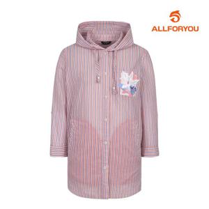 [올포유] 여성 스트라이프 후드 중기장 블라우스 ALBLM4151-304_G