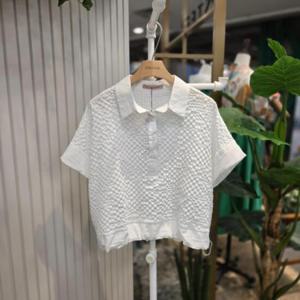 스테파니 HC05 밑단스트링배색셔츠NB A25SH5212H