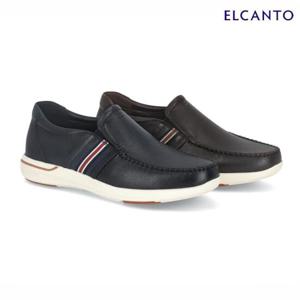 엘칸토  (LCMC29U513) 남성 소가죽 콤비 슬립온 3.5cm