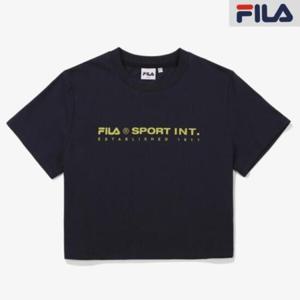 [휠라] HC06 여성용 네이비 크롭 반팔티 RSF2172F
