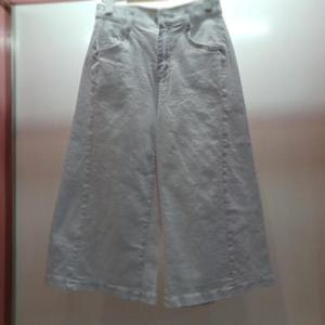 Latium HC06 데님국내생산 최강스판 비치지않는 히든밴드 7부 통와이드 흰청 치마바지 팬츠 T2523pt27I