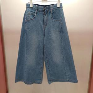 Latium HC06 데님 국내생산 최강스판 가벼운 히든밴드 7부 통와이드 연청 치마바지 팬츠 T2523pt27B