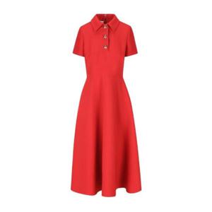 Valentino 버튼 디테일 반소매 A라인 드레스 5B3VA9D01CF 157 TP941276316