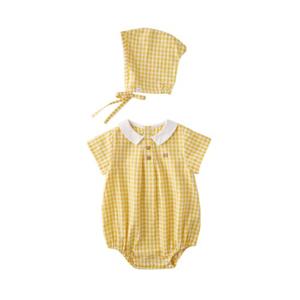 [밍크뮤]SC선물(노랑)아미띠에체크SET바디슈트(3597067602)신생아 백일돌선물용 외출우주복