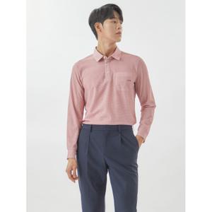 [라이프로그] 남성 잔체크 긴팔 카라 티셔츠 MCTSO242_PK