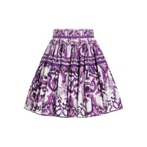 돌체앤가바나 숏 스커트 F4CB1T HH5EQ I23TN BIANCO E VIOLA