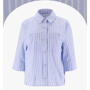 [피에이티]7부소매 크롭 셔츠 블라우스 QK41501