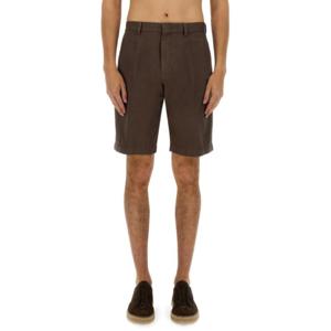 에르메네질도제냐 숏팬츠 UFI37A9 TB05N07 DARK BROWN