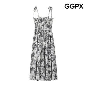 [GGPX] 스모크 뷔스티에 나염 원피스 (GP6OP011F)