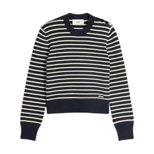 AMI Paris 스트라이프 울 혼방 스웨터 H24HKS039KN0061
