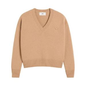 AMI Paris 하트 에이 로고 V넥 스웨터 H24UKS244KN0028