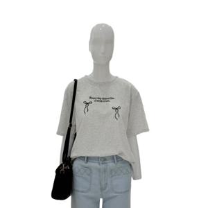 [숲]리본 프린트 박시 반팔티셔츠 (SB5ST8FA)