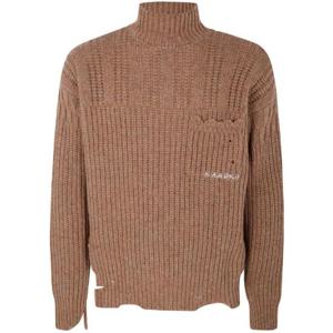 Marni 디스트레스드 롱 슬리브 스웨터 DVMG0054A0UFW310 00W58HAZELNUT TP941822655