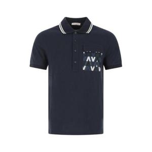 Valentino VLogo 모티프 체스트 포켓 폴로 셔츠 XV3MH02I85U 598 TP941820074