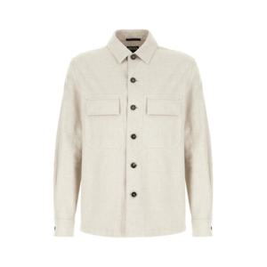 에르메네질도제냐 긴팔 셔츠 SOT6BUFV22A9 262 LIGHT TAUPE MELA