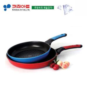 키친아트 스마트 투캡 다이아몬드코팅 후라이팬2종(D)(26+30)