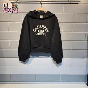 유솔대동백화점 DP01 블랙 크롭 후드티 ULMH24S51