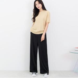 여자 와이드골지바지 와이드팬츠 팬츠DJW-PTS-SGQQC230-아이보리