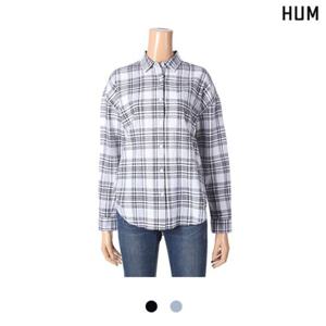 [HUM][HUM]여) 코튼린넨 체크셔츠(FHNECSL509M)