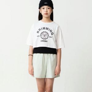 [더데이걸]TGRA24302 레이어드 크롭 반팔티