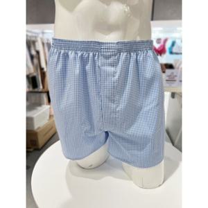 [바바라] AMT4543T 블루 잔체크 폴리 남성트렁크