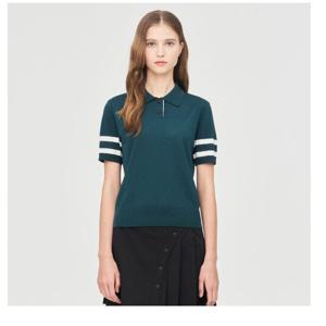 [링스골프][24SS]여성 소매 띠배색 카라 스웨터 L21D1SR253_GN