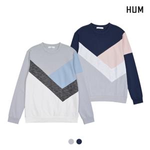 [HUM][HUM]남) CP분또 절개 배색 맨투맨(FHMSCTM121M)