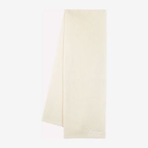 베르사체 자수 로고 코튼 머플러 1014305 1A10572 1W470 Ivory