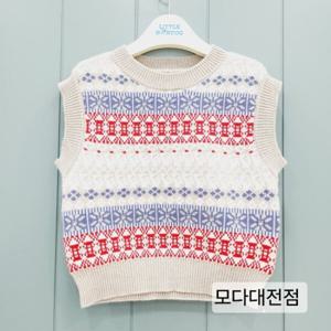 [리틀밥독]바비디부ㅡ M에스닉니트조끼 H234MVT02BE