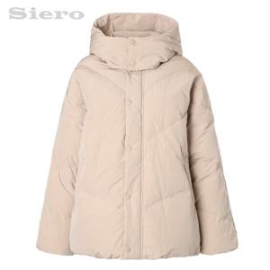[시에로]볼륨실루엣 후드탈부착 다운 숏점퍼 SI4JPF311