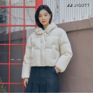 (JJ지고트) 니트 레이어 하이넥 숏 패딩 점퍼 GPBP2PDT11