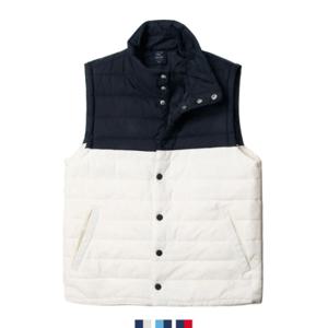 [리빌모아]겨울 남자 배색 하이넥 경량 패딩 조끼 KSM-VEP-SCA16