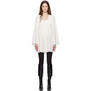 25 SS 끌로에 여성 화이트 플루이드 미니 드레스 251338F052003