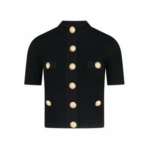 [BALMAIN] 여성 가디건 위드 장식 버튼 EF1KL023KB070PA 블랙 /8