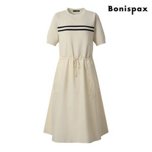 [보니스팍스(여성의류)]비스코스 스트링 롱 원피스 (XP1OW016L0