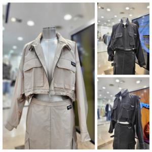 [에고이스트]블랙라벨 포인트 모크넥 크롭점퍼 EQ2OJP02JK