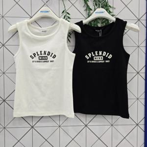 [에꼴리에]에꼴리에 주니어 레터링 슬림 나시티 25B0451