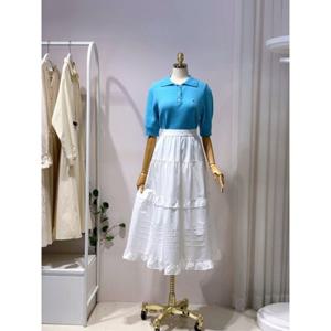 올리브데올리브 (OW5MS350) 티어드 핀턱 플레어 밴딩 스커트 OLIVE  DES  OLIVE