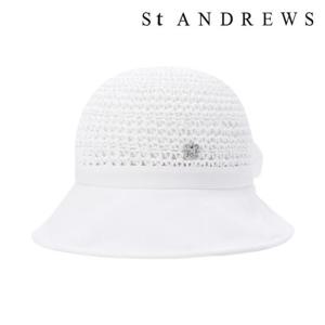 세인트앤드류스  (821E2CP092WH) 여성 별 심볼 팬던트 백 리본 지사 버킷햇