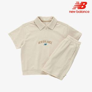 [뉴발란스]뉴발란스 키즈 카라형 반팔 스웻 셋업 NK9YE2101U-64