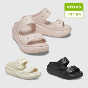 [크록스 본사] 크록스 크러쉬 샌들 투 스트랩 디자인 남여공용 3컬러 (207670-001 207670-2Y2 207670-6UR)
