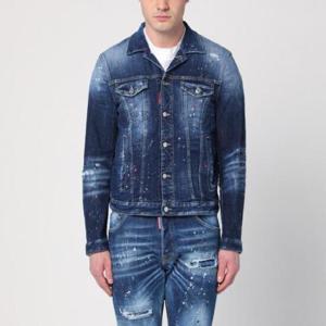 DSQUARED2 퇴색된 데님 재킷, 마모됨 S74AM1563S30664/Q_DSQUA-470
