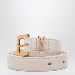 SAINT LAURENT Monogram cream belt 554465BOO0W/Q_YSL-9207