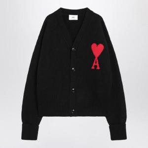AMI PARIS 아미 드 쿠어 블랙 카디건 BFUKC002018/XH_AMI-009